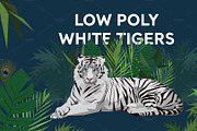 Low Poly White Tigers