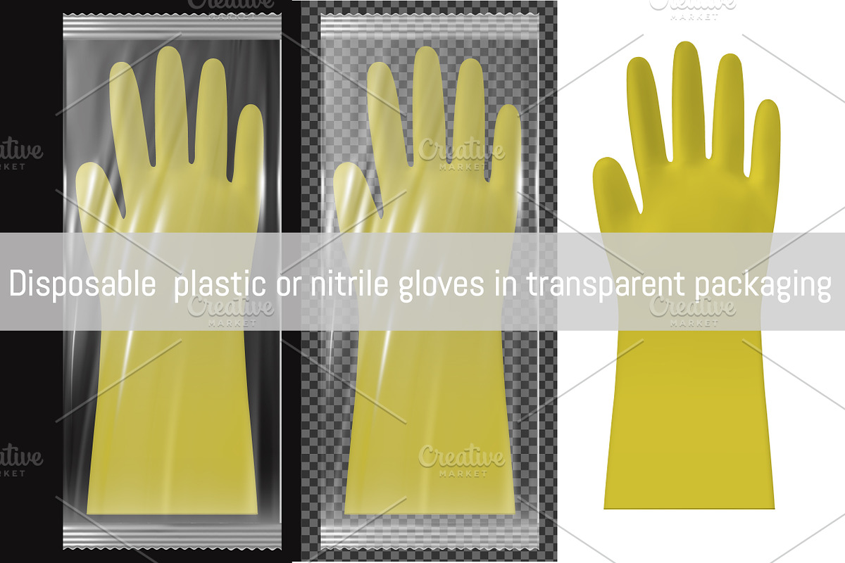Disposable nitrile gloves in Product Mockups - product preview 8