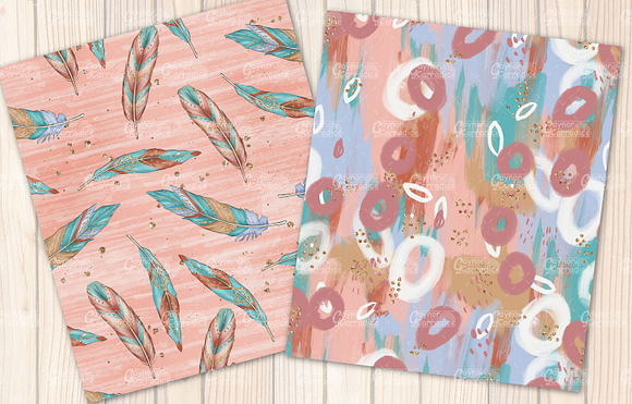 Boho Beach seamless pattern bundle in Patterns - product preview 5