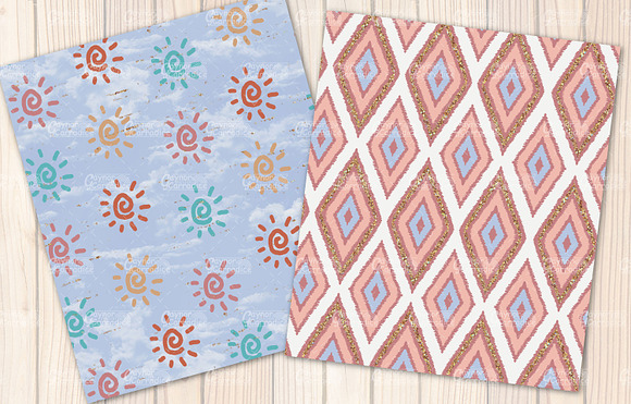Boho Beach seamless pattern bundle in Patterns - product preview 12
