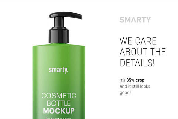Matt cosmetic bottle mockup 500ml in Product Mockups - product preview 3
