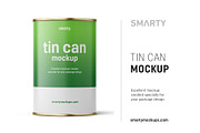 Tin can mockup 450 ml