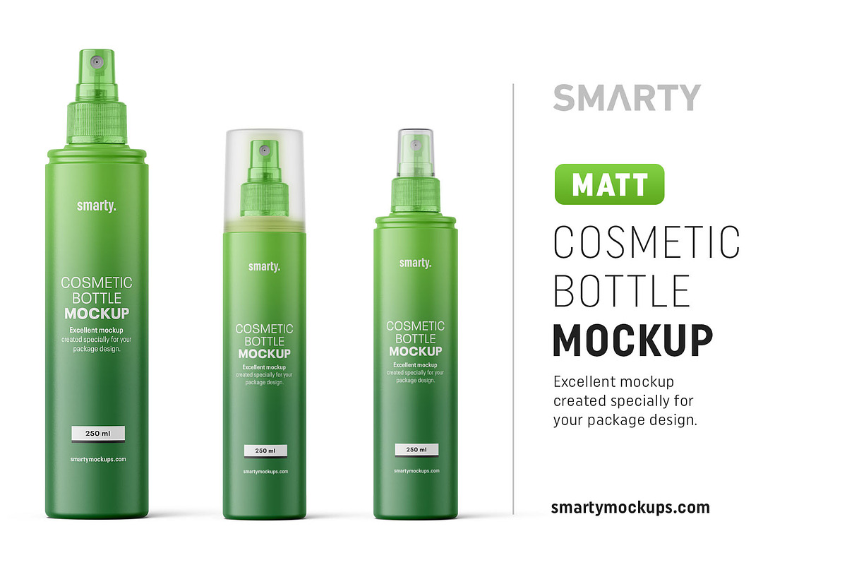 Matt cosmetic bottle mockup in Product Mockups - product preview 8
