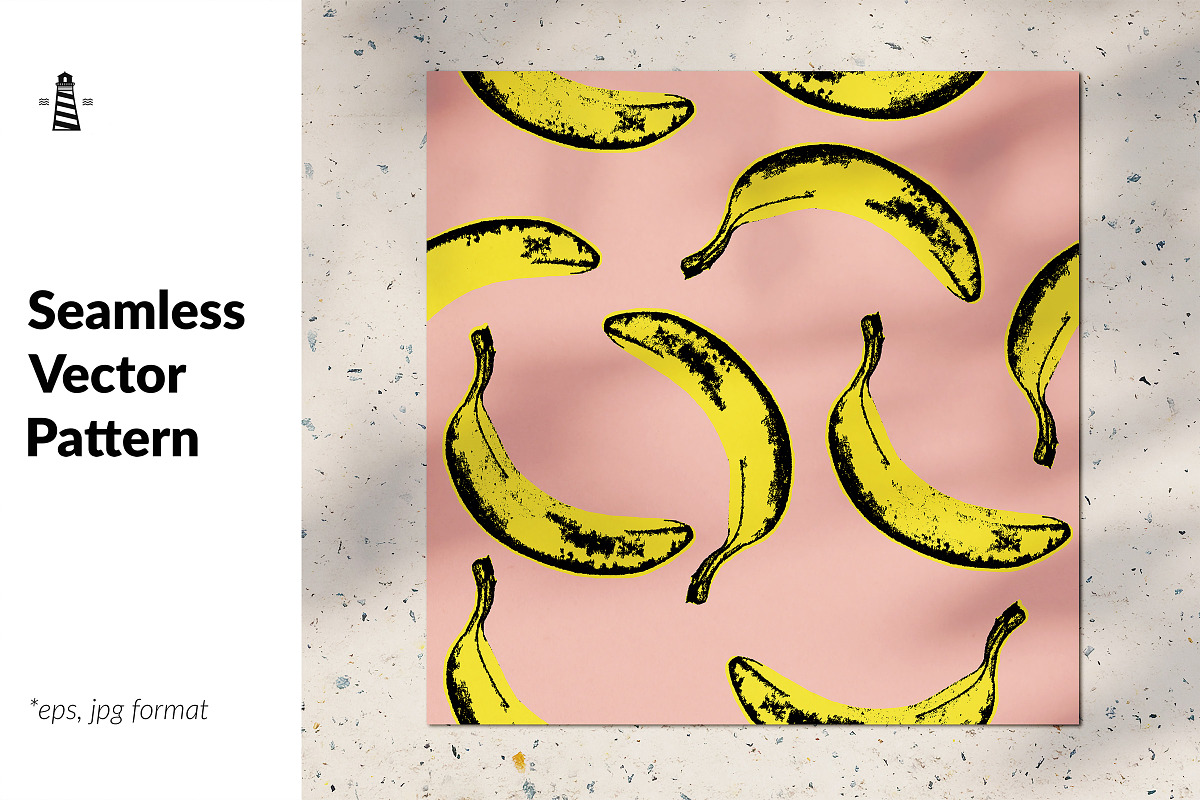 Bananas seamless pattern in Patterns - product preview 8