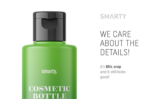 Matt cosmetic bottle mockup 100 ml in Product Mockups - product preview 3