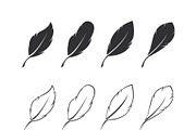 Vector group of feather.