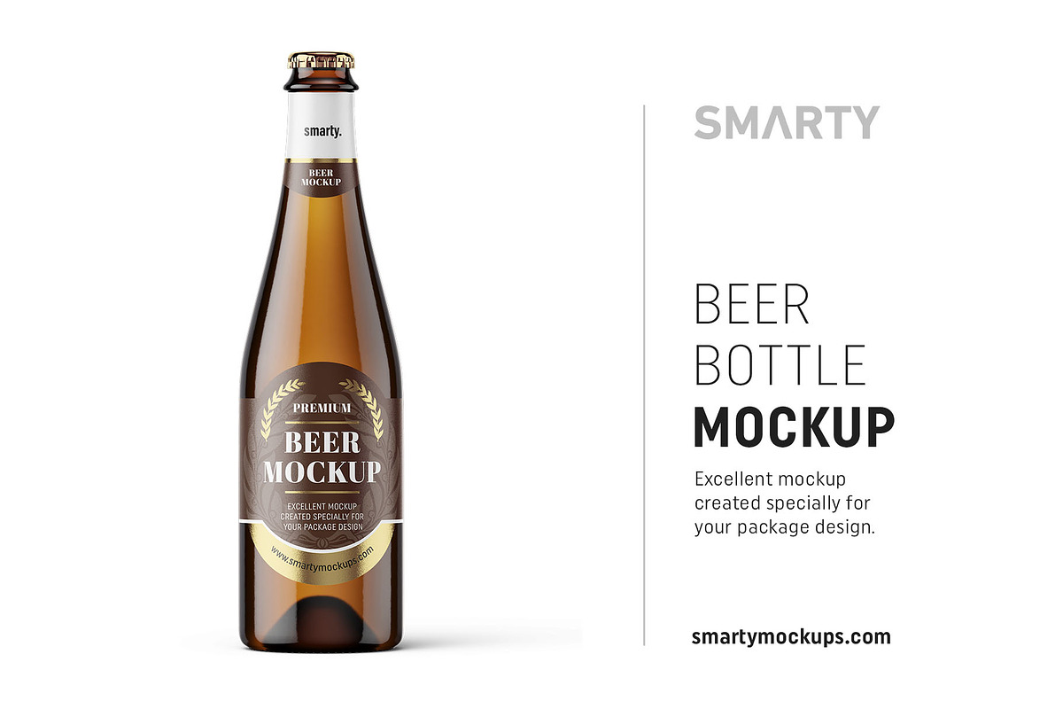 Beer bottle mockup in Product Mockups - product preview 8