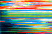 colorful glitch background blue red