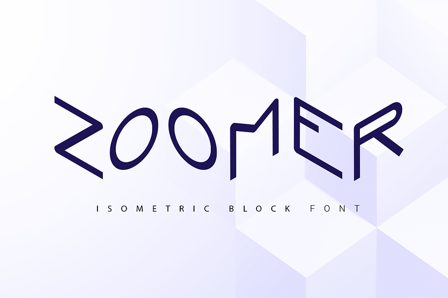 Zoomer| isometric font in Sans-Serif Fonts - product preview 8