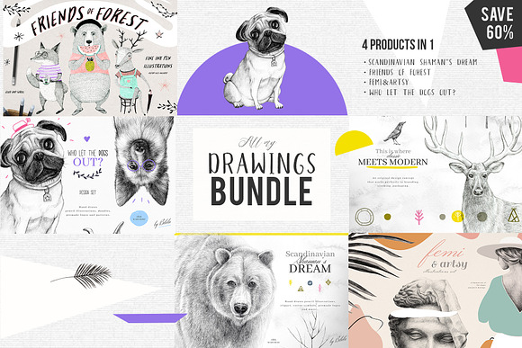 All My Drawings BUNDLE / save 60% in Illustrations - product preview 32