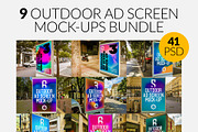 Outdoor Ad Screen MockUps Bundle 4