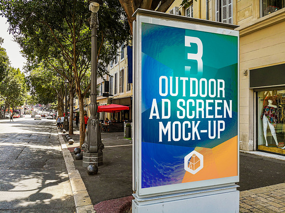 Outdoor Ad Screen MockUps Bundle 4 in Mockup Templates - product preview 3