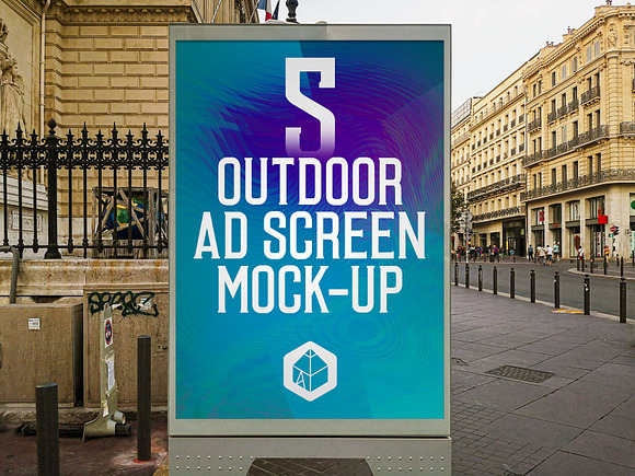 Outdoor Ad Screen MockUps Bundle 4 in Mockup Templates - product preview 4