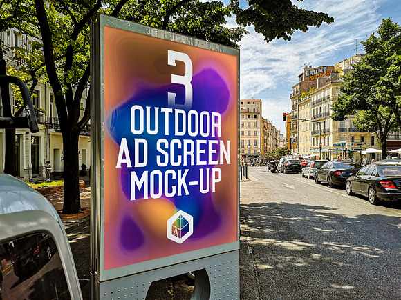 Outdoor Ad Screen MockUps Bundle 4 in Mockup Templates - product preview 5