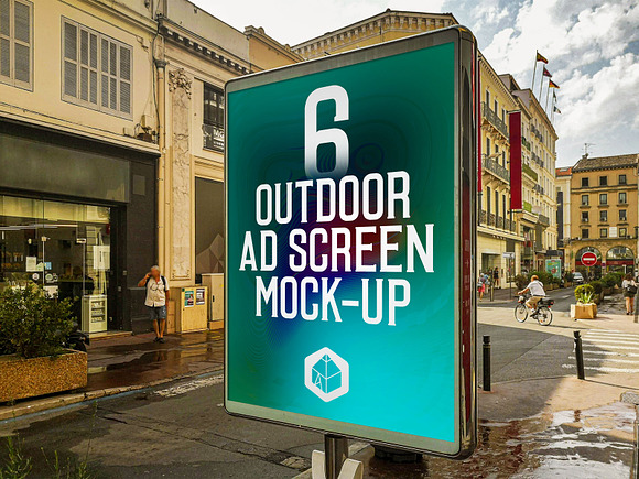 Outdoor Ad Screen MockUps Bundle 4 in Mockup Templates - product preview 6