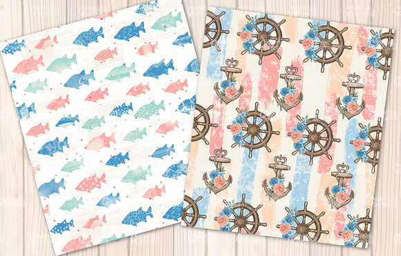 Lake life seamless pattern set in Patterns - product preview 5