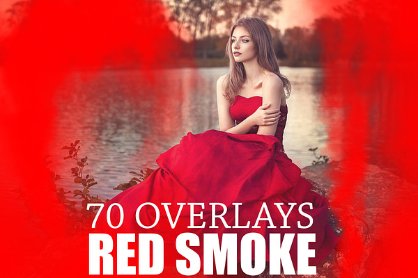 70 Red smoke bomb, color overlays
