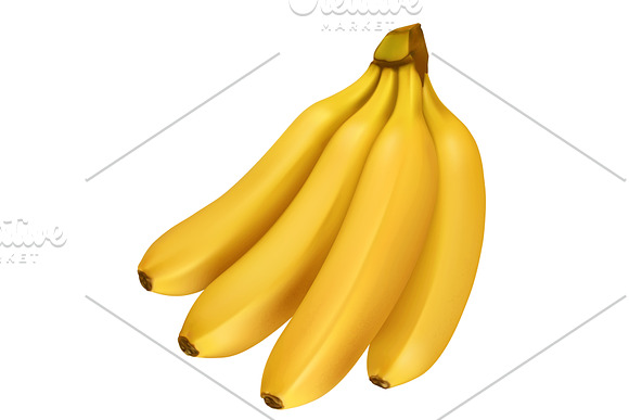Banana in yellow splashes, vector in Illustrations - product preview 2