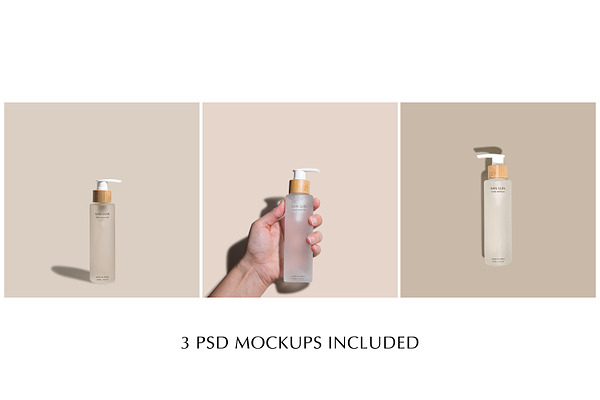 Cosmetic Pump Bottle Mockup
