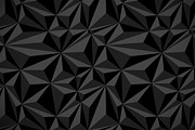 Black polygonal seamless pattern