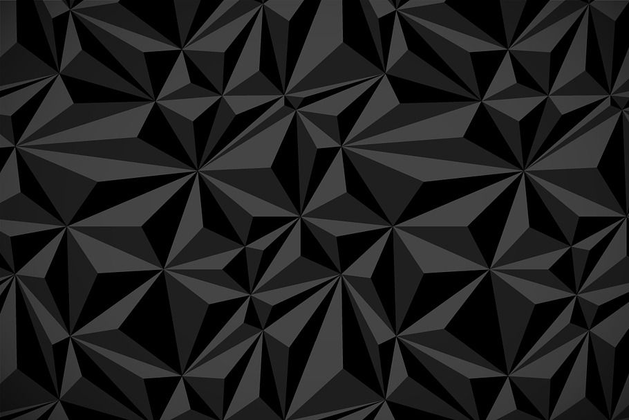 Black polygonal seamless pattern in Patterns - product preview 8