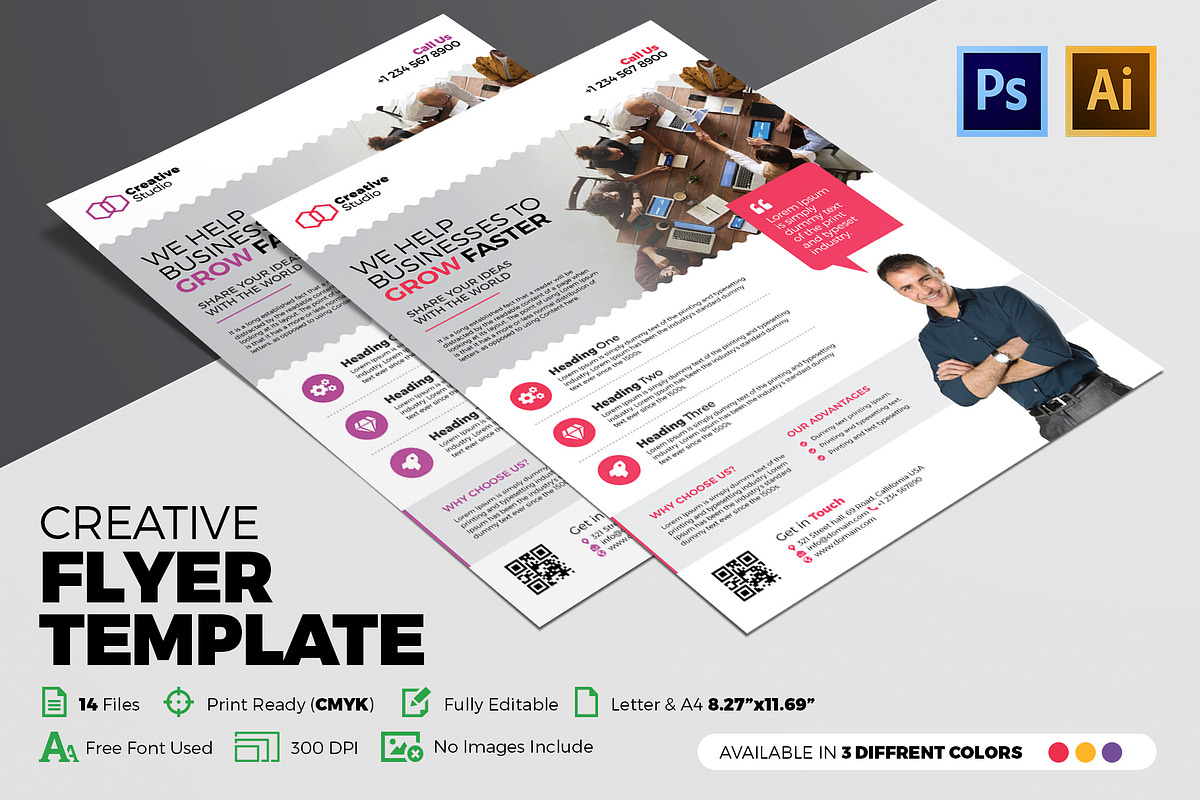 Flyer Design Template in Flyer Templates - product preview 8