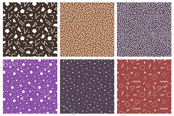 Trendy seamless colorful patterns in Patterns - product preview 4