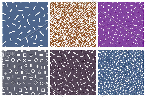 Trendy seamless colorful patterns in Patterns - product preview 5