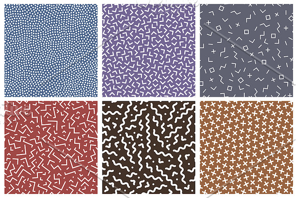 Trendy seamless colorful patterns in Patterns - product preview 6