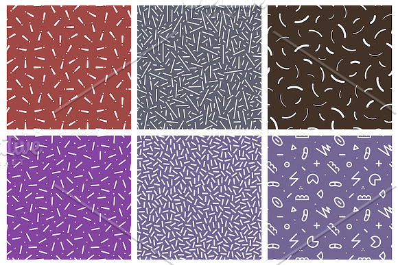 Trendy seamless colorful patterns in Patterns - product preview 7
