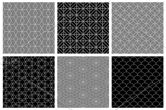 Geometric seamless ornate patterns in Patterns - product preview 7
