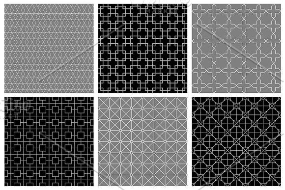 Geometric seamless ornate patterns in Patterns - product preview 8