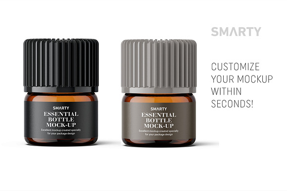 Essential oil bottle mockup 1ml in Product Mockups - product preview 2