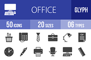50 Office Glyph Icons