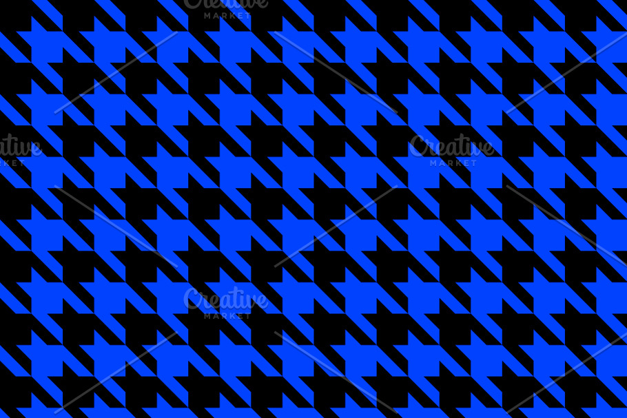 Blue and black houndstooth pattern in Patterns - product preview 8