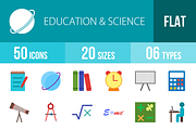 50 Education&Science Flat Multicolor