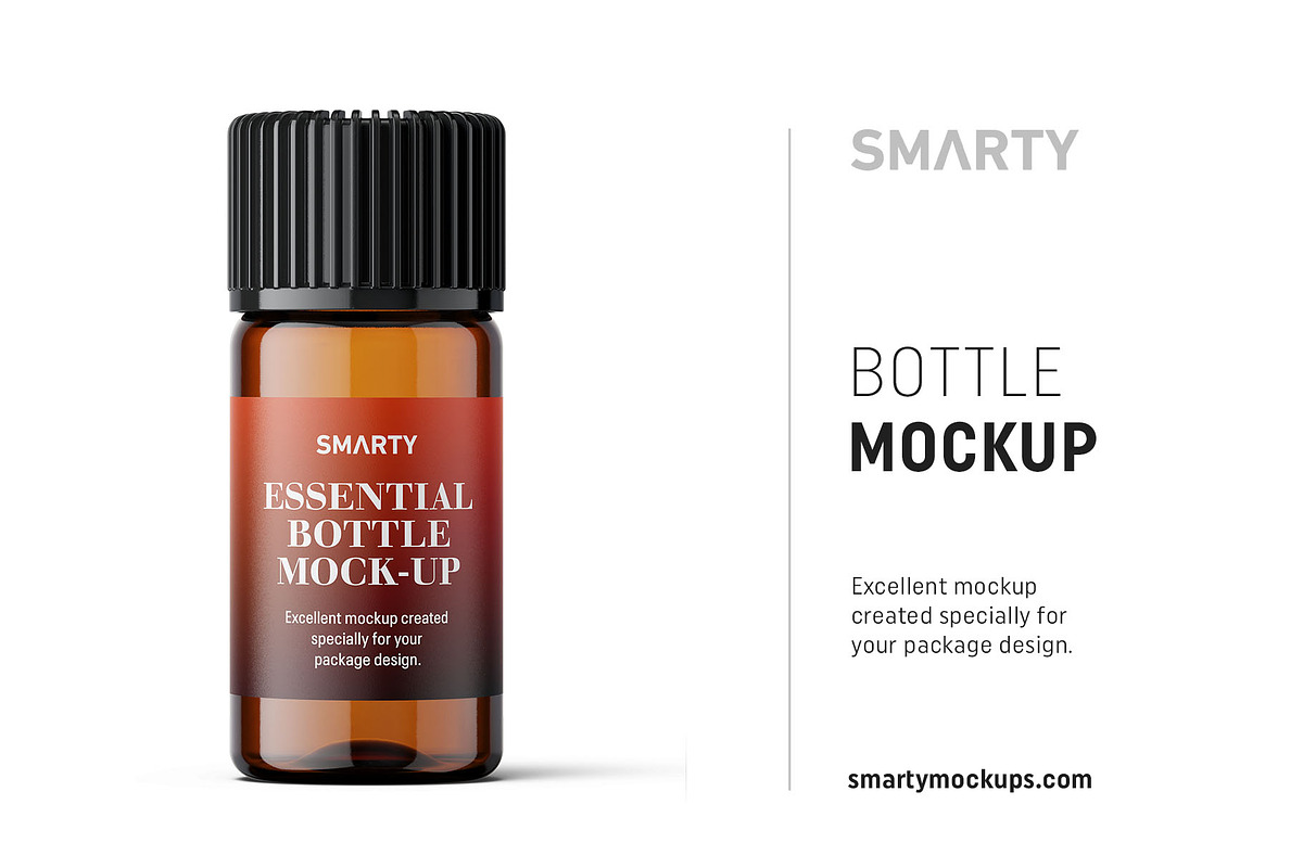 Essential oil bottle mockup 3ml in Product Mockups - product preview 8