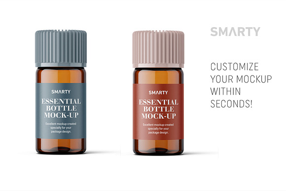 Essential oil bottle mockup 3ml in Product Mockups - product preview 2