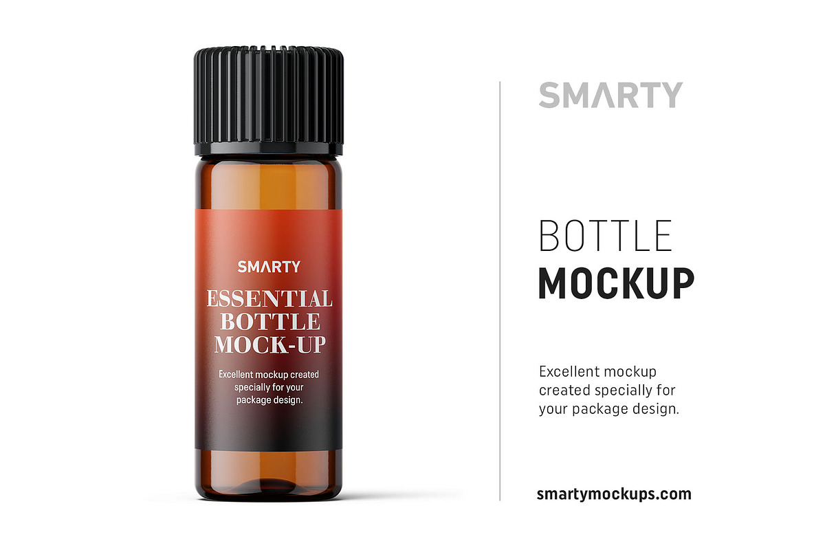 Essential oil bottle mockup 5ml in Product Mockups - product preview 8
