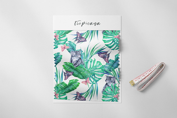 Tropical leaves,koala pattern in Patterns - product preview 2