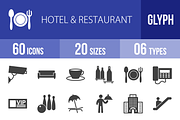 60 Hotel & Restaurant Glyph Icons