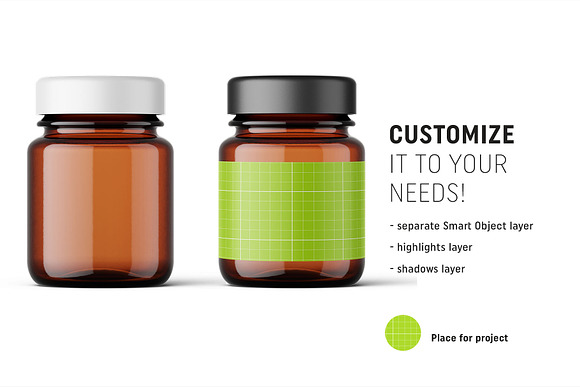 Pharmacy bottle mockup 30ml in Product Mockups - product preview 1