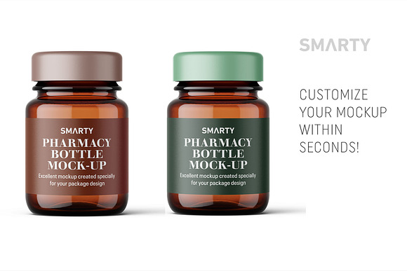 Pharmacy bottle mockup 30ml in Product Mockups - product preview 2