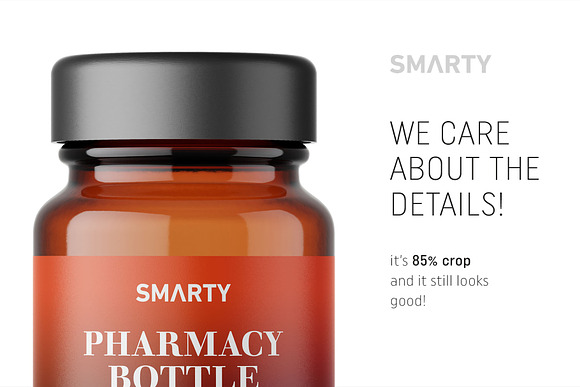 Pharmacy bottle mockup 60ml in Product Mockups - product preview 3