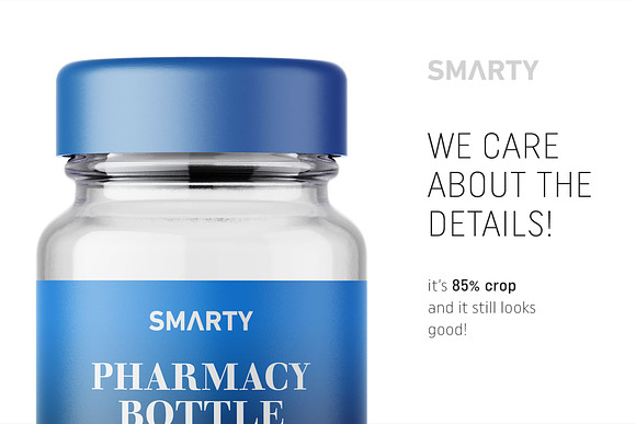 Pharmacy bottle mockup 60ml in Product Mockups - product preview 3