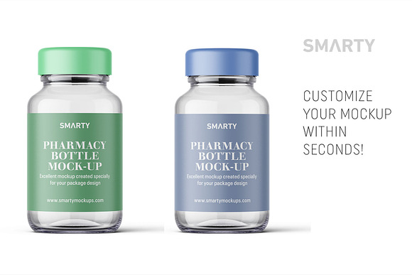 Pharmacy bottle mockup 100ml in Product Mockups - product preview 2