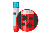 Illustration of medical test tube