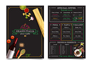 Restaurant special offer menu
