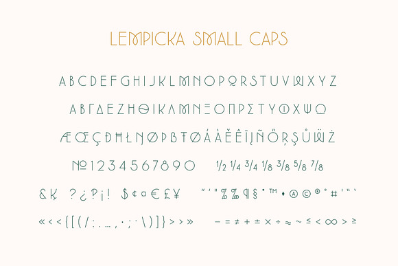 Lempicka Font Duo & Vector Ornaments in Display Fonts - product preview 6