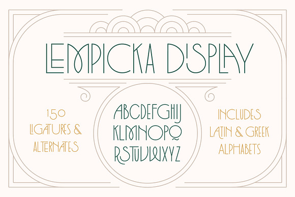 Lempicka Font Duo & Vector Ornaments in Display Fonts - product preview 10